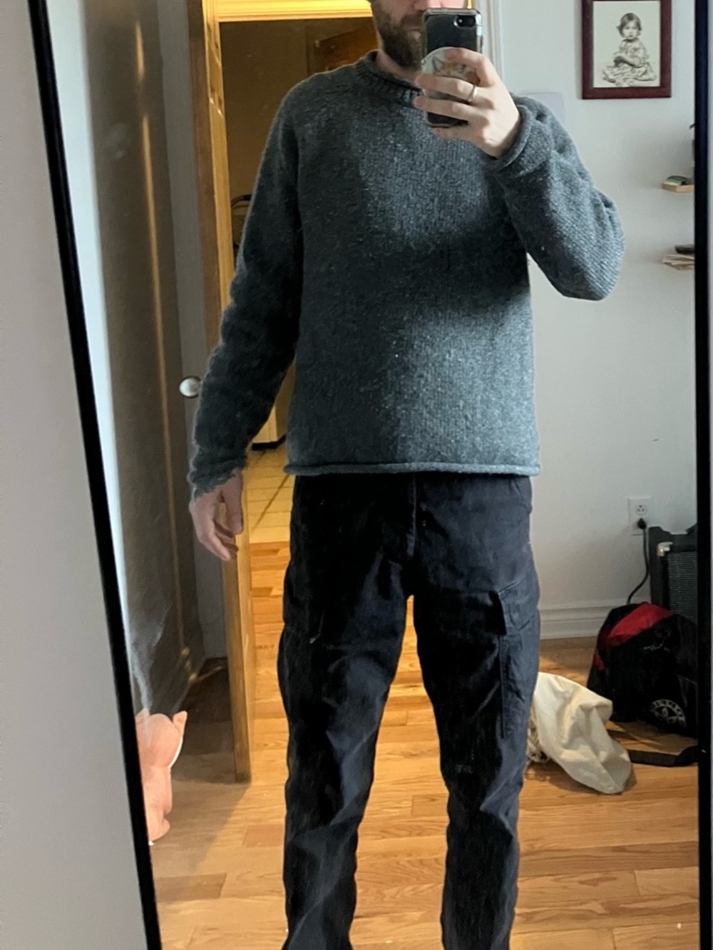 L.L. Bean Charcoal Wool Sweater - Picture 6 of 6